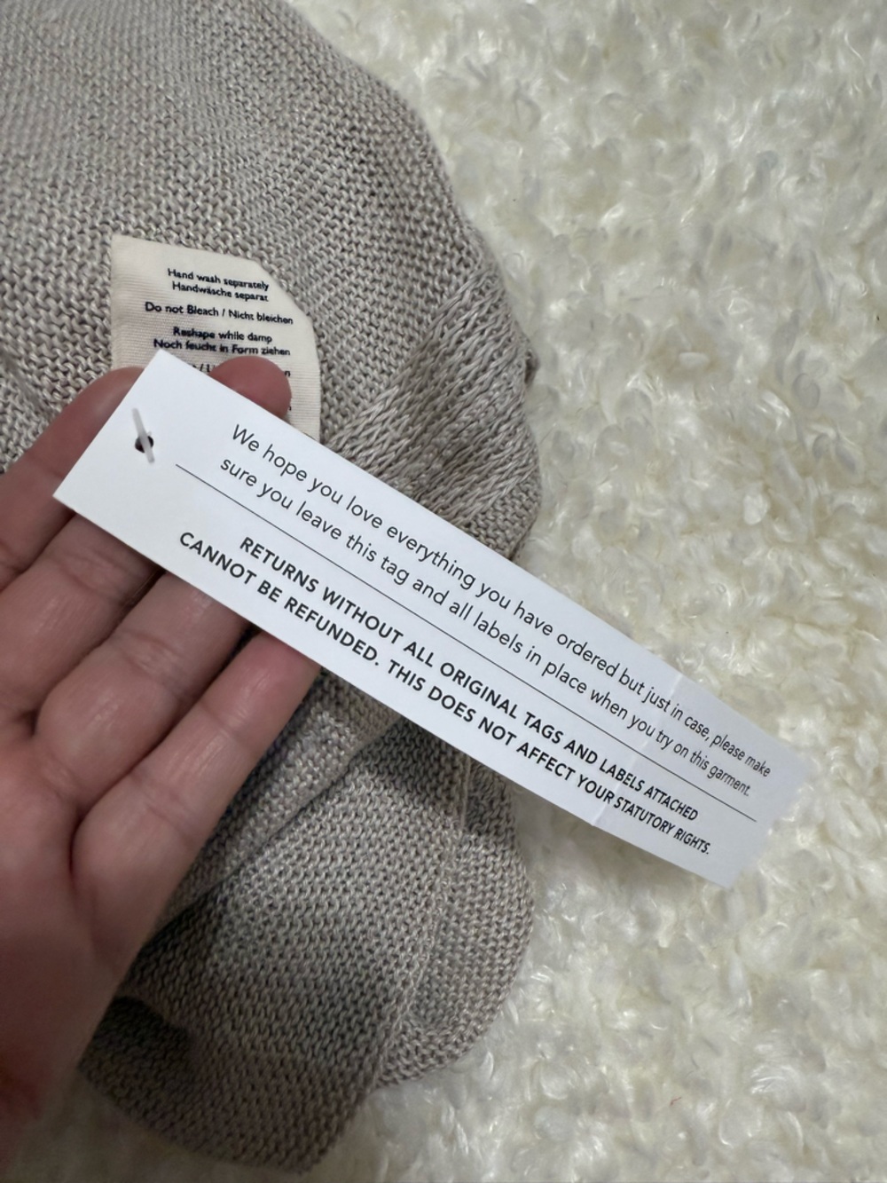 Poetry Women’s SIZE 14 Délavé Linen Knitted Top in Parchment - Picture 5 of 7